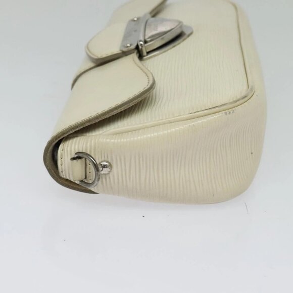LOUIS VUITTON Epi Pochette Montaigne Bag White Yvoire - Picture 3 of 15